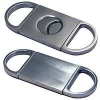 Prestige Import Group - Silver Precision Cut Full Metal Body Cigar Cutter - Cuts up to 56 Ring Gauge - 1 Piece