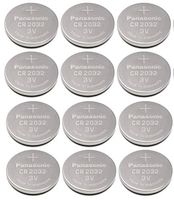 (12pcs) PANASONIC Cr2032 3v Lithium Coin Cell Battery for Misfit Shine Sh0az Personal Physical Activity Monitor