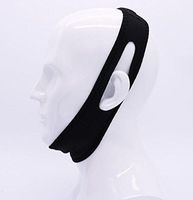 WOB Bow Snore Stopper Anti Snoring Chin Stop Snoring Belt Chin Dislocation Band Dislocated Chin Fixing Straps Snoring Resistance Band (Black)