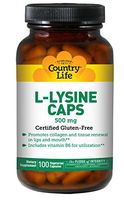 Country Life L-lysine 500 Mg with b-6, 100-Count