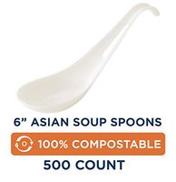 World Centric SP-TP-AS Compostable TPLA 6" Asian Soup Spoons (Pack of 500)