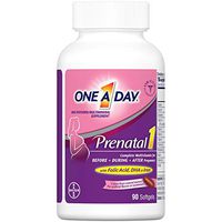 Prenatal Vitamins by One A Day, Prenatal Multivitamin for Women with Omega 3 Fish Oil (DHA/EPA), Iron, Folic Acid, Vitamin C & More, 90 Count