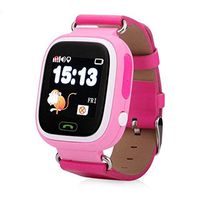 HelloPet Q90 GPS Kids Smart Watch, GPS GSM Bracelet Tracker Support SOS Call, GPS Locator, Voice Chatting, Remote Monitor, Pedometer, Anti-Lost Monitor, Pedometer for Children (Pink)