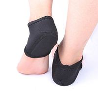 Amyove Multifunction 2pcs Foot Heel Ankle Wrap Pads Plantar Fasciitis Therapy Pain Relief Arch Support(Black)