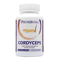Primordia Cordyceps Mushroom Capsules | Immune System Booster, Enhanced Energy & Endurance | Natural Kidney Support | Non-GMO, Allergen Free, Pure Cordyceps sinensis Mushroom | 60ct.