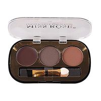 AMOUSTORE 3 Color Waterproof Eyebrow Powder with Brush Kit, Long- Lasting Brow Color (03#)