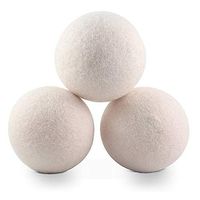 Smart Design Wool Dryer Balls - Natural Fabric Softener - Eliminates Wrinkles & Reduces Static - for Laundry, Clothes, Fabrics - Home Organization - (3 Pack) [White]