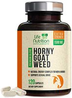 Horny Goat Weed Extra Strength 1560mg for Men & Women [10X Strength Icariins] with Maca, Tribulus, L-Arginine, Saw Palmetto & Tongkat Ali, Made in USA, Best Energy, Stamina - 120 Capsules