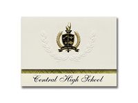 Signature Announcements Central High School (King and Queen C H, VA) Graduation Announcements, Presidential style, Basic package of 25 with Gold & Black Metallic Foil seal