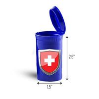 Switzerland Flag Shield First Aid Case Pill Container ID 4535B