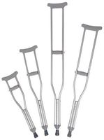 Pro Advantage P501031 Crutch, Pediatric, Aluminum, Patient Height 4' to 4' 6", Crutch Height 31 1/2" to 37 1/2", Latex Free (LF) (Pack of 8)