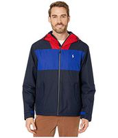 Polo Ralph Lauren Polo Active Color Block Windbreaker Jacket Aviator Navy/Preppy White/Rl 2000 Red LG