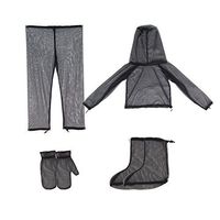 Hegaed Outdoor Anti-Mosquito Repellent Net Clothing for Men & Women, 4 in 1 Clothing Jacket Pants Gloves for Outdoor with Carry Pouch