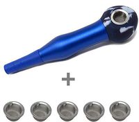 Premium Smoking Tobacco Pipe with Bowl - Advanced Technology Cough Less Tobacco Maze Pipe self Cools Smoke removes Resin & Tar smoothest Inhale Guaranteed, Blue