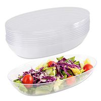 Impressive Creations Plastic Salad Bowl | 42 Oz. (Pack of 10) – Heavyweight Disposable Clear Salad Bowl – Durable and Reusable Party Supply Bowl – Perfect Dinnerware – Small