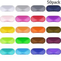 50 Pieces Eye Cover Sleep Mask Blindfold Eye Mask Blindfold Sleeping Masks for Games Party Travel with Nose Pad and Adjustable Strap (Multicolor)