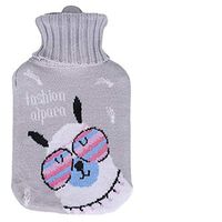 LiLiMeng 280ml Hot Water Bottle,Portable Rubber Hot Water Bag Warmer Set with Knit Cover Great for Pain Relief