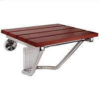 ZHAO XIN Shower Chair Bath Stool Wall Mount Ergonomic Folding Showering Seat Bench Bathroom Stool Wood (Size : 38×33.8×29cm)