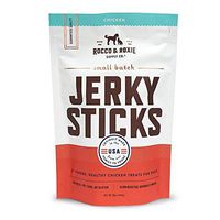 Rocco & Roxie Gourmet Jerky Dog Treats - Slow Smoked, Delicious, Tender and Healthy 6" Jerky Sticks - Choose Beef, Chicken or Turkey - 16 oz. Bag (Chicken)