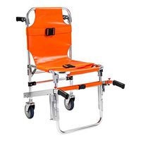 DYHQQ EMS Stair Chair - Ambulance Firefighter Evacuation Medical Foldable Aluminum Lift Stair Chair + 3 Adjustable Straps with Quick Release Buckles