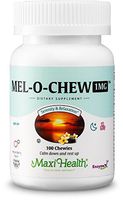 Mel-O-Chew Melatonin for Kids – 1mg Chewable Sleep Aid Tablets - Natural Supplement for Children And Adults - Helps Fall Asleep Faster And Stay Sleeping Longer – 100 Count