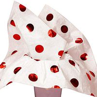 Black Jumbo Polka Dots On White Art DIY Crafts Tissue Paper for Gift Wrapping 20"X30" 5 Sheets