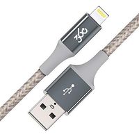 360 Electrical 360650-KH Habitat 4ft Premium Braided Charging Cable with Lightning Connector - MFi Certified for iPhone and iPad - Authentic-Khaki