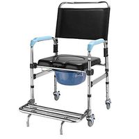 Gsaknc Wheeled Commode Chair Wheelchair Old Man Toilet Wheelchair Mobile Toilet Seat Folding Pregnant Woman Bath Chair