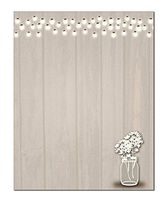 Rustic Theme Stationery - 8.5 x 11-60 Letterhead Sheets - Lights & Jar Rustic Letterhead (Rustic)