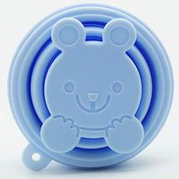 SPEQUIX Foldable Sterilizing Cup Collapsible Silicone Cup Menstrual Cup Holder for Cleaning and Storing Menstrual Cup, Reusable and Light Weight FDA Approved for Travel and Outdoors (Babyblue)