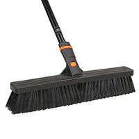 18" SWOPT Standard Multi-Surface Push Broom – 60" Steel Handle – Great for Indoor and Outdoor Use – Handle Interchangeable with All SWOPT Cleaning Heads