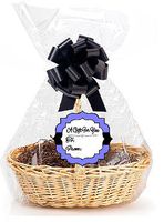 Grey Blue 2Pack Designer Cello Bags/Tags/Bows Cellophane Extra Large Gift Basket Packaging Bags Flat 25" X 30"