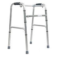 CW&T WW Elderly Walker Aluminum Alloy Collapsible Height Adjustable Rehabilitation Assistance Medical Four-Foot Crutches
