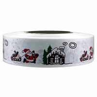 Christmas Tree Garland Ribbon Decoration - 1 1/4" x 50 Yards, Santa Claus Pattern, Gift Wrapping, Wreath, Swag, Bows, Boxing Day, Gift Bows, Presents, Winter Decoration