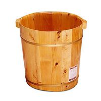 Foot Tub, Cedar Foot Spa Wooden Foot Basin, Wooden Double Ear Barrel, 40CM High，Beauty (Size : B)
