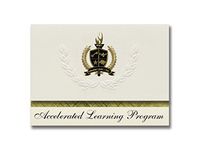Signature Announcements Accelerated Learning Program (Little Rock, AR) Graduation Announcements, Presidential style, Basic package of 25 with Gold & Black Metallic Foil seal