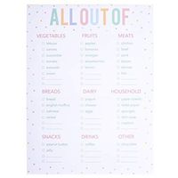 Graphique"All Out Of" Large Notepad - Fun Notepad w/ 150 Colorful Custom Polka Dot Pages w/Food Shopping Checklist - Never Forget Your Groceries Again 6" x 8"