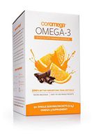 Coromega Omega 3 Fish Oil Supplement, 650mg of Omega-3s with 3X Better Absorption Than Softgels, Chocolate Orange Flavor, 90 Single Serve Squeeze Packets