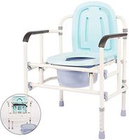 XIAOXIAO Bedside Commode, Home Care Commode Chair, Portable Toilet, Bedside, Commode Chair, Extra Wide, Adjustable Safety Height, Suitable for Elderly/Maternity Shower