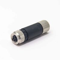 Elebee Field Wireable Connector M8 Female Plug 4 Pin Shielded Screw-Joint for Cable