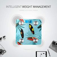 Bluetooth Smart Weight Digital Scale Cartoon Beautiful Colorful Surfboard Scale for Body Weight Body Fat Composition Monitor Analyzer with Smartphone App for Body Management-396 Lbs