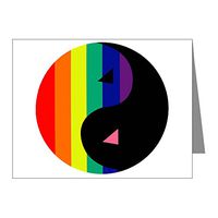 Note Card Gay Pride Rainbow Flag Yin Yang