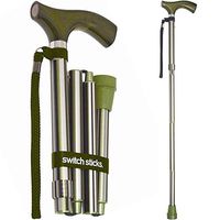 Switch Sticks Aluminum Adjustable Folding Cane and Walking Stick collapses and adjusts from 32 to 37 inches, Huntington