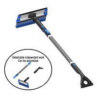 XZZFD Car Snow Brush Multifunction,extendable Detachable Winter Ice Scraper Snow Removal Tool Squeegee Windshield SUV Blue 88x27cm(35x11inch)