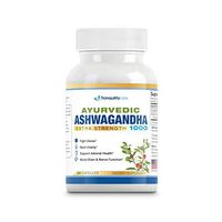 Ayurvedic Ashwagandha 1000 - Raw Ashwagandha Root & KSM-66 standardized Extract - All Natural, Extra Strength, 90 Veg caps, Anxiety & Menopause Relief, Boosts Brain & Thyroid Function, and More.
