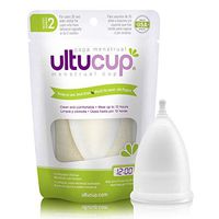 UltuCup Menstrual Cup - Made in USA - Natural Alternative to Pads and Tampons - Menstrual Care Product - Model 2 - Clear