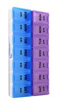 14 Compartments Pill Organizer Box, Medicine Remainder with Snap Lids| 7-day AM/PM for Pills, Vitamins. (14 Compartment) by Inspirations
