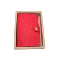 Boshiho Wool Felt Vintage Journal Diary Notebook Blank Paper Stationery Notepads (Red)