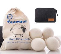 Wool Dryer Balls 6-Pack XL Laundry Dryer Balls Reusable Natural Fabric Softener Handmade Dryer Balls 100% New Zealand Wool Organic Dryer Balls for 1000+ Loads Reduce Wrinkles & Shorten Drying Time