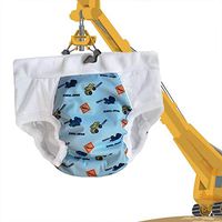 Adult Reusable Cloth Diaper, Incontinence Underwear with Heavy Absorbency. Soft Legs and Waist, and Pocket to Add More Stuffing (Medium, Dumps N' Trucks)
